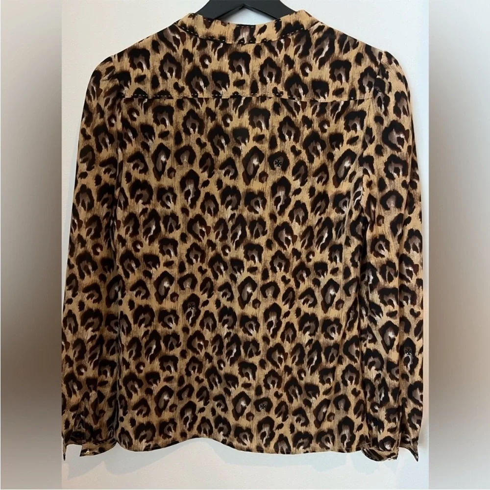 Tory Burch Silk Leopard Print Women's Top